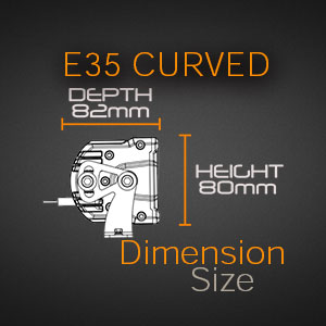 Curved LED Double Row Dimensions